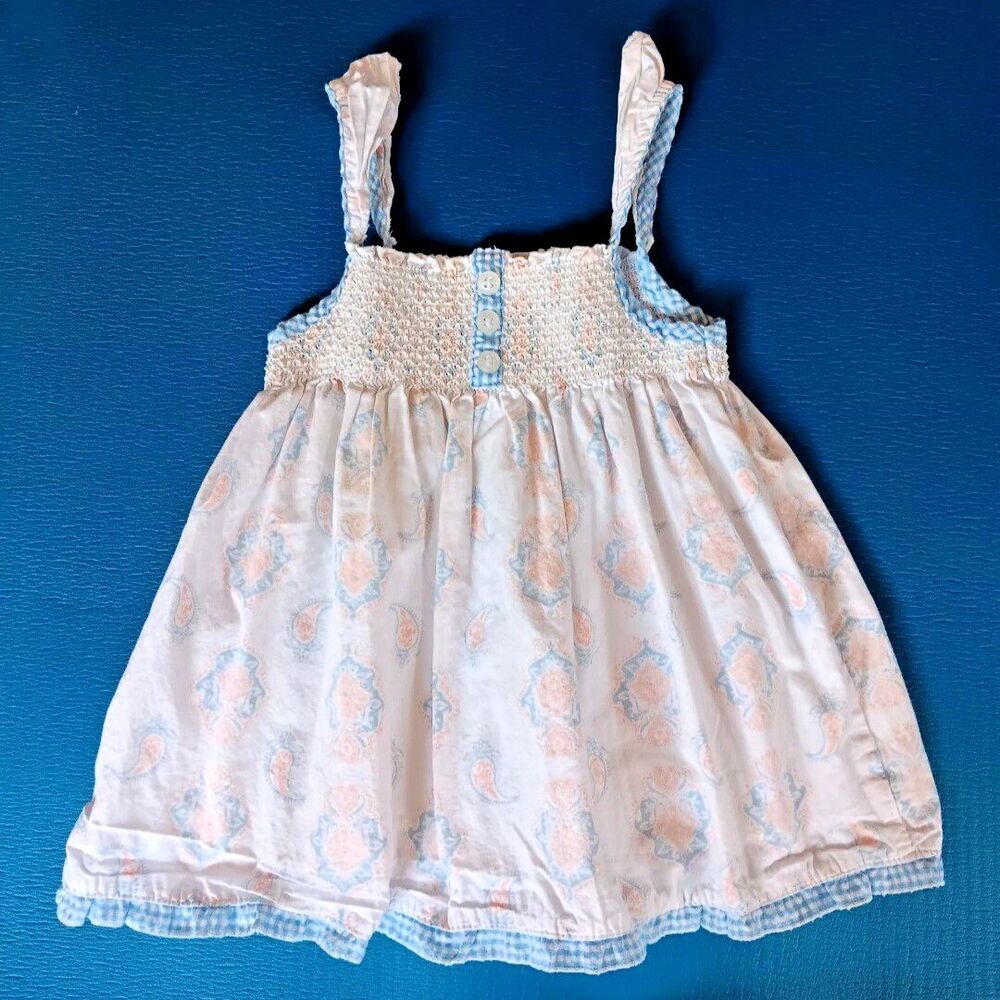 dress 24 months Girls Wendy Bellissimo White  Smocked Top Sun clothing